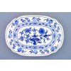 Mísa plochá hranatá  24 cm,  cibulák, Český porcelán