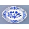 Košík prolamovaný  28 cm, cibulák, Český porcelán