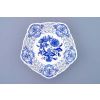 Mísa pětihranná prolamovaná  19 cm, cibulák, Český porcelán