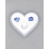 Svícen plochý srdíčko 93 x 88 x 22 mm, cibulák, Český porcelán
