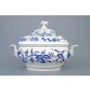 Mísa polévková oválná s víkem s výřezem, 3,00 l, cibulák, Český porcelán