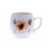 Hrnek Baňák, 300 ml, Český porcelán Dubí, rudbékie, žlutá linka